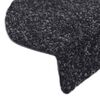 vidaXL Stair Mats Self-adhesive 10 pcs 65x21x4 cm Black Half Round Large