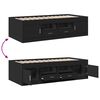 vidaXL Daybed with Drawers without Mattress Black 90x200 cm