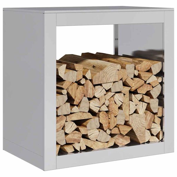 vidaXL Firewood Rack 60x40x60 cm Galvanised Steel