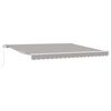 vidaXL Retractable Awning Light grey 400 x 350 cm Fabric and Metal
