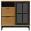 vidaXL Sideboard with Glass Door FLAM 80x40x80 cm Solid Wood Pine