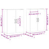 vidaXL Wall Mounted Cabinets 2 pcs Brown Oak Engineered Wood