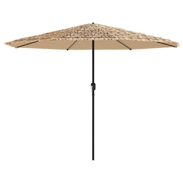 vidaXL Garden Parasol with Steel Pole Brown 388x388x248 cm