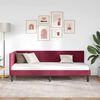 vidaXL Corner Bed Frame with Headboard Wine Red 80 cm x 200 cm Velvet