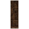 vidaXL 4-Tier Book Cabinet Smoked Oak 40x24x143 cm Engineered Wood