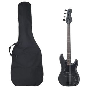vidaXL Electric Bass Guitar for Beginner with Bag Black 4/4 46"