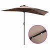 vidaXL Garden Parasol Taupe 294 x 150 x 223 cm Fabric