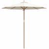 vidaXL Garden Parasol Cream White &Oslash; 240 x 260 cm Bamboo