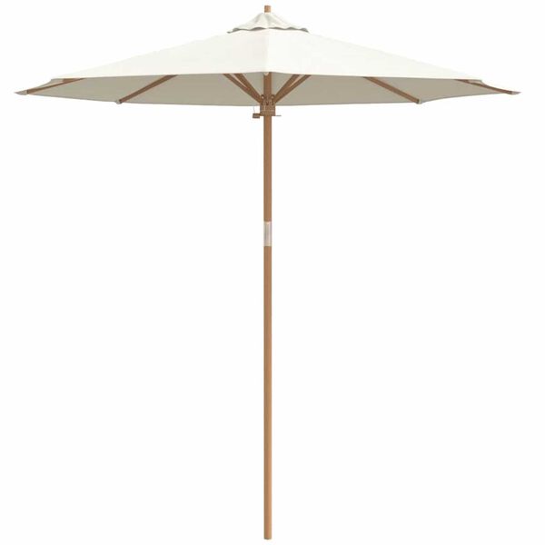 vidaXL Garden Parasol Cream White &Oslash; 240 x 260 cm Bamboo