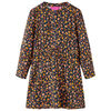 vidaXL Kids' Dress with Long Sleeves Navy 140