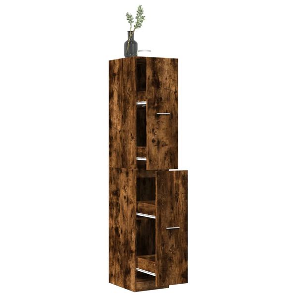 vidaXL Apothecary Cabinet&nbsp;Smoked Oak 30x41x174.5 cm Engineered Wood