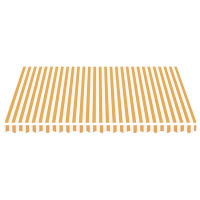 vidaXL Replacement Fabric for Awning Yellow and White 4x3.5 m