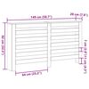 vidaXL Radiator Cover Black Oak 149 x 20 x 82 cm Engineered Wood