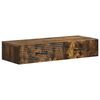 vidaXL Wall-Mounted Side Table Smoked Oak 87.5 x 34.5 x 17 cm