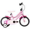 vidaXL Kids Bike 12 inch White and Pink