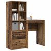 vidaXL Desk with Drawer 2 pcs Old Wood