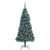 vidaXL Artificial Pre-lit Christmas Tree with Ball Set Green 180 cm