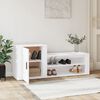 vidaXL Shoe Cabinet White 130x35x54 cm Engineered Wood