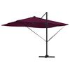 vidaXL Cantilever Roma Parasol Manual Red and Black 352 x 251 x 265 cm