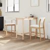 vidaXL Dining Chairs 2 pcs Natural 48 x 49 x 95 cm Solid Rubber Wood