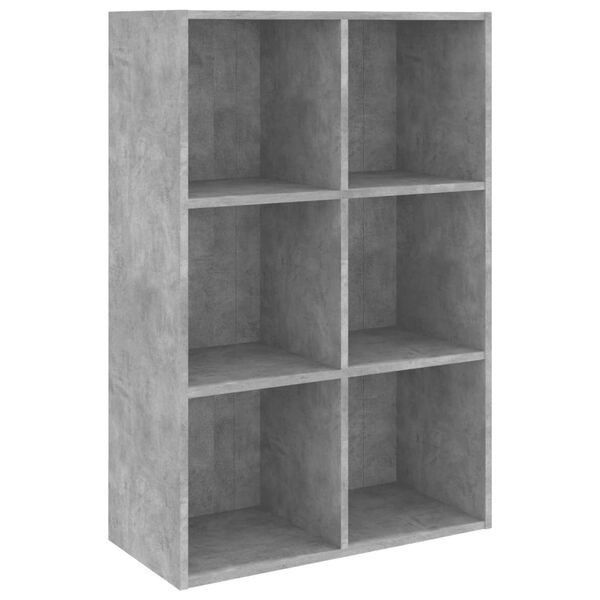 vidaXL Book Cabinet/Sideboard Concrete Grey 66x30x98 cm Engineered Wood
