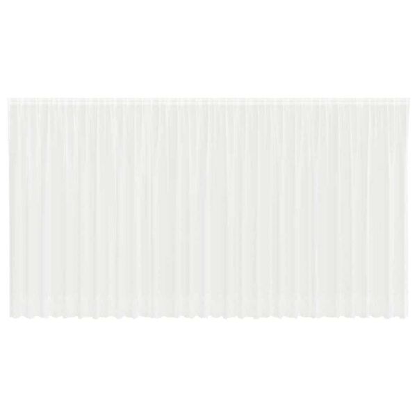 vidaXL Lace Curtain with Curtains Floral White 240x750cm Polyester