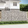 vidaXL Arched Gabion Basket 400x30x180/200 cm Galvanised Iron