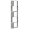 vidaXL Corner Bookcase 5-Tier Concrete Grey 50x50x179 cm Engineered Wood