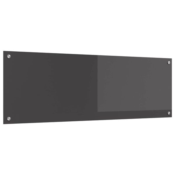 vidaXL Kitchen Backsplash Dark grey 120 x 40 x 0.6 cm Tempered Glass