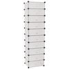 vidaXL Interlocking Shoe Organiser with 10 Compartments White