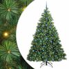 vidaXL Artificial Christmas Tree with 300 LEDs Green 210 cm PE and PVC
