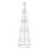 vidaXL LED Cone Christmas Tree 180 cm 250 LEDs Multicolour Steel White