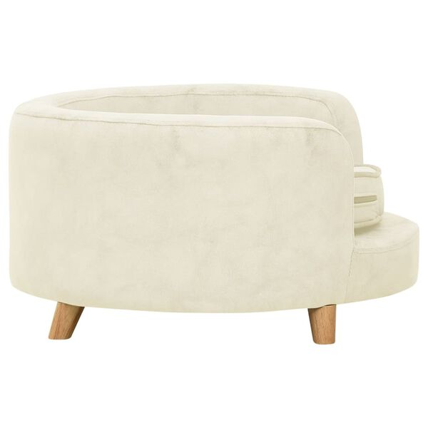 vidaXL Dog Sofa Cream 69x69x36 cm Plush