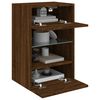 vidaXL TV Wall Cabinet with LED Lights Brown Oak 40x30x60.5 cm