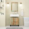 vidaXL 2 Piece Bathroom Furniture Set Solid Wood Reclaimed
