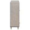 vidaXL Highboard Grey and Gold 60 x 33 x 100 cm Solid Mango Wood