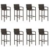 vidaXL 9 Piece Garden Bar Set Brown