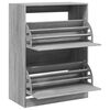 vidaXL Shoe Cabinet with 2 Flip-Drawers Grey Sonoma 80x42x108 cm