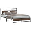 vidaXL Bed Frame without Mattress Brown Oak 140x190 cm Engineered Wood