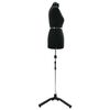 vidaXL Adjustable Dress Form Female Height Adjustable Black M Velvet