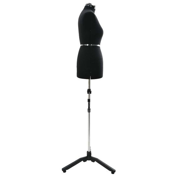 vidaXL Adjustable Dress Form Female Height Adjustable Black M Velvet