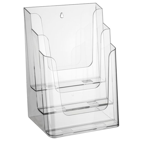 Europel Brochure Holder 3xA4 Clear Acrylic