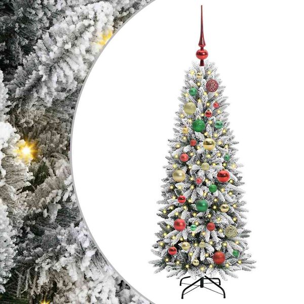 vidaXL Artificial Christmas Tree with 150 LEDs with Stand White 120 cm