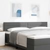 vidaXL Headboard with Headboard Dark Grey 200 cm Faux Leather