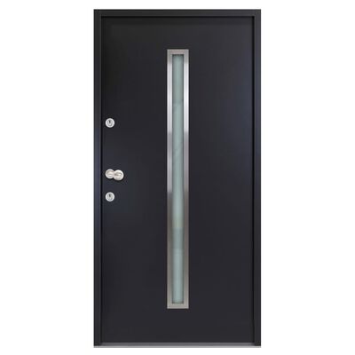 vidaXL Aluminium Front Door Anthracite 110x207.5 cm