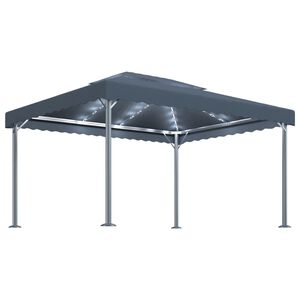 vidaXL Gazebo | Anthracite | Aluminium, Steel, Oxford Fabric with PA coating