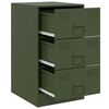 vidaXL Bedside Cabinet Olive Green 34.5x39x62 cm Steel