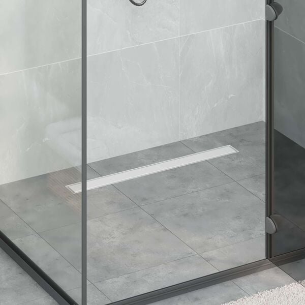 vidaXL 2 in 1 Shower Drain Silver 70 cm Stainless Steel 304