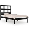 vidaXL Bed Frame without Mattress Black 75x190 cm Solid Wood