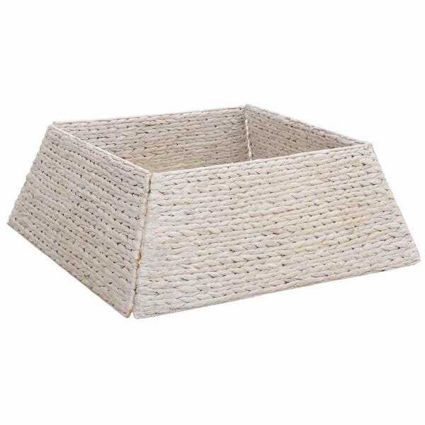 vidaXL Christmas Tree Collar White 70 x 70 x 28 cm Water Hyacinth